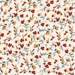 Crepe Georgette Fabric Flowers - Off White