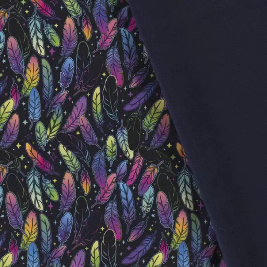Softshell - Printed Feathers Navy