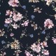 Broken Crepe Fabric Flowers - Navy