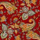 Viscose Twill Fabric Printed Abstract - Red