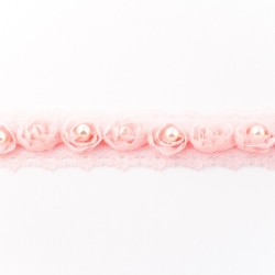 Lace Rose Pearl , 25mm, pink